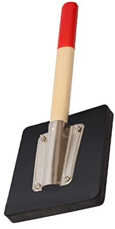 DOITOOL Rubber Hammer with Square Block and Wooden Handle Slip Construction Tool for Floor Tiles Tile Laying and Wooden Flooring Installation Durable Abrasion Resistant Paving Clapper