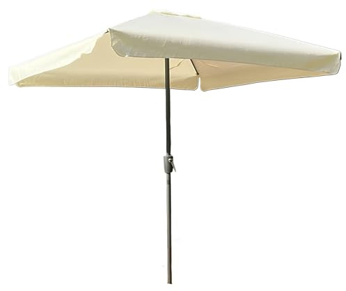 Ombrellone da Giardino Quadrato 2x2m con manovella, ombrellone da Balcone, Tenda da Sole per Esterni per Patio, Spiaggia, Piscina, Prato, Cortile.