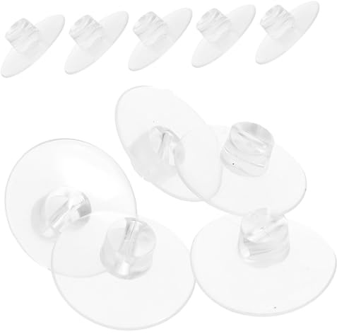 DEARMAMY 12pcs Clear Suction Cup Cable Clips Silicone Wire Holders for Wall Organizing Light Strings and Cables Multipurpose Strong Adhesion Suckers for Home Office Safety