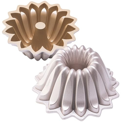 Erreke Molde Bizcocho Horno, Molde para Tarta con Doble Capa Antiadherente, Aluminio Fundido Resistente, Savarín Cocción Uniforme, para Repostería, Flan, Pudín, Gelatina, 24 cm, 2.5 litros, Flare