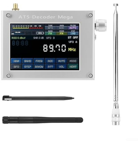 Per ricevitore radio ATS, decoder digitale per Mega Radio 32kHz-30MHz per AM SSB CW e 64MHz-108MHz FM con RDS e jack per cuffie da 3,5 mm