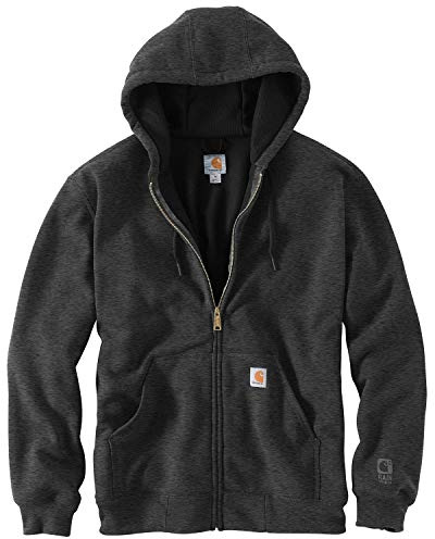 Carhartt Men's Big-Tall B&T RD Rutland Thermal Lined Hooded Zip Front Sweatshirt Sweater, -carbon heather, Large/Tall