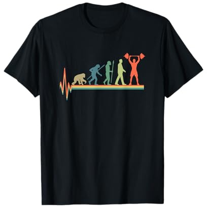 Gewichtheber Evolution Bodybuilder Herzschlag Puls Geschenk T-Shirt