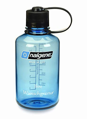 Nalgene Flasche 'Everyday' - 0,5 L (Blau, mit Namensgravur, 0,5L)