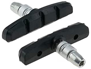 P4B symmetrische Bremsschuhe für V-Brake, 70 mm, Schwarz (1 Paar (2 Stück), Schwarz