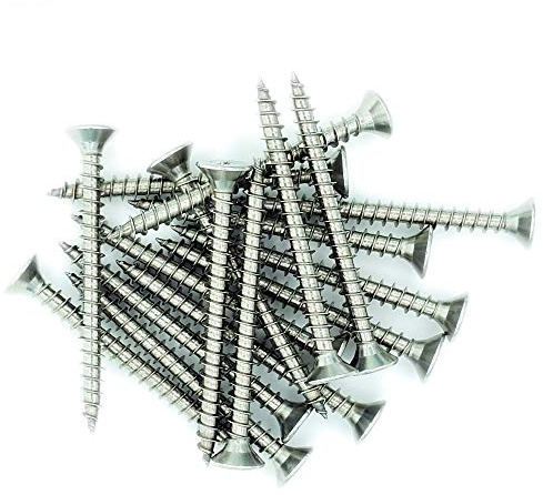 No.10 x 2 (5mm x 50mm) Pozi Countersunk Chipboard Screw - Stainless Steel (A2) (Pack of 20)