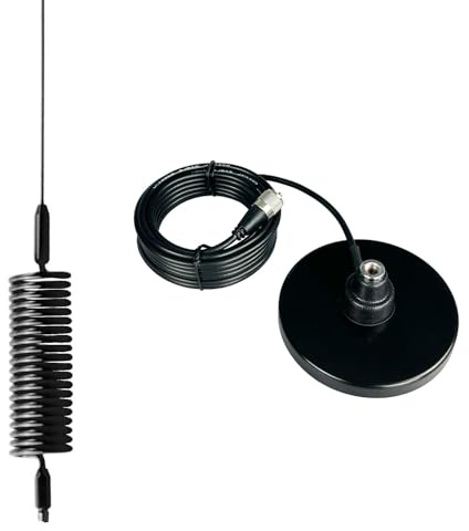 Thunderpole Mini Orbitor Aerial Short CB Radio Antenna + 5 Mag Mount Kit | 5m Lead