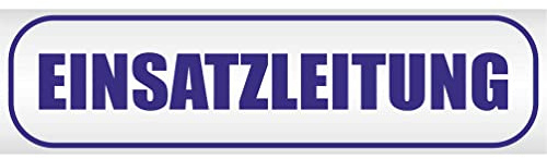 INDIGOS UG - Magnetschild Auto Einsatzleitung 45 x 12 cm blau - Magnetfolie LKW Truck Transporter Baustellenfahrzeug Firmenwagen - flexibel abnehmbar, wetterfest & wiederverwendbar