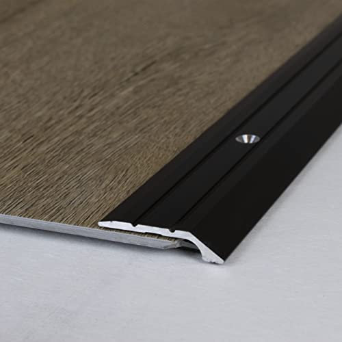 PROVISTON | Abschlussprofil | Aluminium eloxiert | Bronze Dunkel | Breite 30 mm | Höhe 4.5 mm | Länge 2700 mm | Selbstklebend | Einfassprofil | Einschubprofil | Abschlussleiste | Bodenprofil | 1 Stück