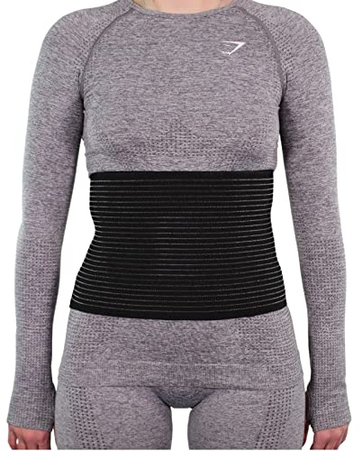 Solace Bracing Breathable Max Abdominal Binder - British Made & NHS Supplied Post-Surgery Stomach Belt - Ideal Belly Wrap for Postpartum & C-Section Recovery - #1 for Umbilical Hernias & More - Black