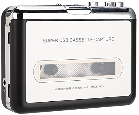 Yosoo Health Gear Convertitore da Cassetta a CD Tramite USB, Lettore di Cassette Portatile per Acquisire Musica Audio, Convertire Nastro Walkman in Formato MP3, Compatibile con Laptop e Personal