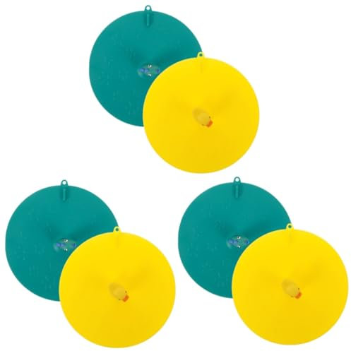 OSALADI 6 STK Bodenablaufabdeckung Kanaldeckel Bad universeller Wannenstopper Waschbeckenstopper Universal- Deo-Abdeckung Waschbecken Stecker gelbe Ente Ablassschraube Kieselgel