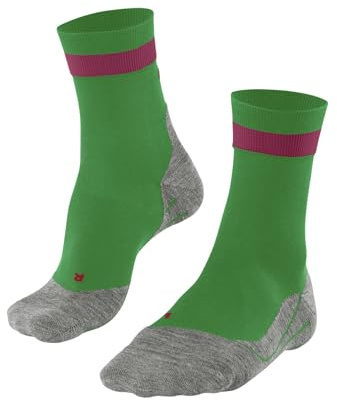 FALKE Damen Laufsocken RU4 Endurance W So Baumwolle Funktionsmaterial antiblasen 1 Paar, Grün Grass Green 7014, 35-36