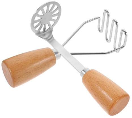 e Schiacciapatate Schiacciapatate Manuale Schiacciapatate Spremiagrumi Ricer Cucina Alimentare Ricer Spremiaglio Spremifrutta Schiacciapatate Macchina per fagioli in legno Verdura Baby (Come mostrato)