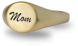 ANEMONE JEWELRY Gravierte Mom Ring - Benutzerdefinierte Initialen Gold Siegelring - Personalisierte Ring - Geschenk für Sie