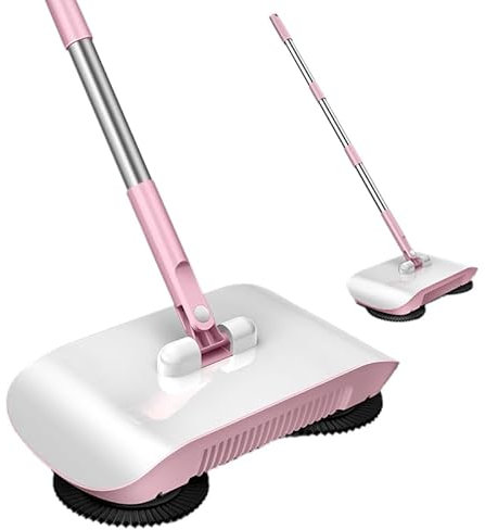 WOHPNLE 2-in-1 Handgepushed Sweeper Roboter Staubsauger, Leistungsstarker Handgedrückte Saubere Maschine mit Tuch, Handgedrückter Kehrroboter für Bodenreinigung in Wohnzimmer, Küche und Schlafzimmer