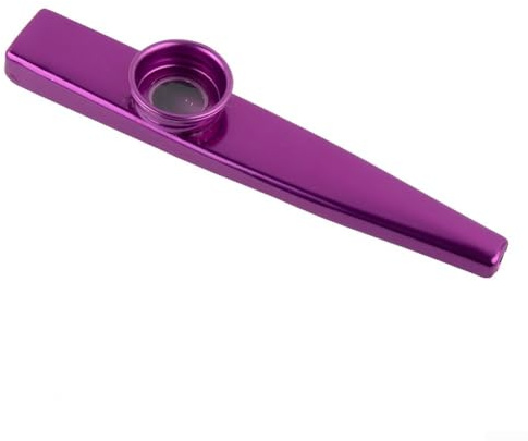 Anfänger Flöte Musikinstrument, Metall Kazoo Mund Mundharmonika für Anfänger (Lila)
