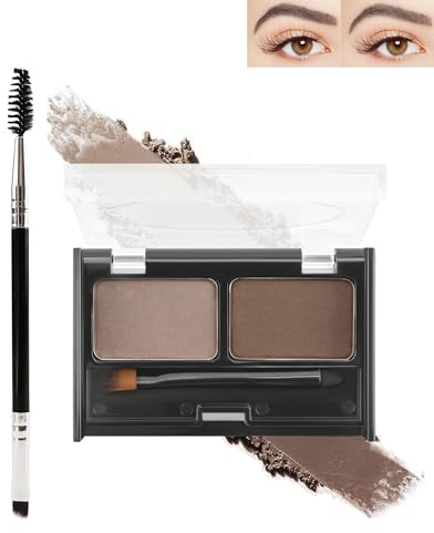Eyebrow Powder for Women, Medium Dark Brown Eye Brow Tinting Palette Kit