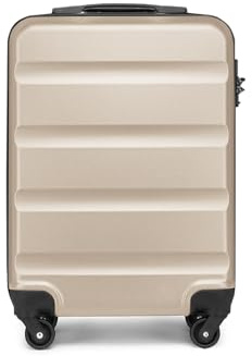 KONO Handgepäck Koffer 55x38x20cm Rollkoffer Mit TSA Für Kurztrip, Gold | Leiser Trolley Mit 360° Rollen Und TSA Schloss, 33L Volumen Bei Nur 2,45Kg, Geeignet Für Ryanair & Lufthansa Als Handgepäck