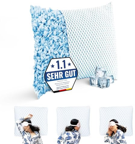 Seitenschläferkissen 80x80 - Memory Foam Kissen mit Bezug, Ergonomisches Schlafkissen für Erwachsene, Nackenkissen Bett, Kuschelkissen Weich, Komfort Kopfkissen