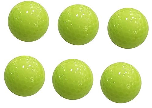 TOGEVAL 6St Golf zierende Kugel Fußballgolfbälle Golfbälle, Abschläge Golfrohr Federball Leuchtend leuchtkugeln leuchtende Kugel Nachtübungs-Golfball Synthesekautschuk Green