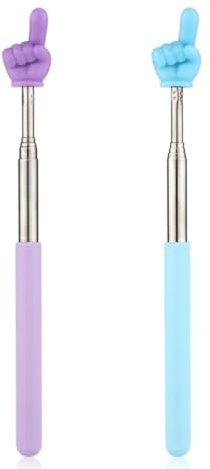 2 punteros retráctiles para profesores, puntero telescópico duradero y extensible para aula, pizarra blanca y presentaciones, ayuda flexible para profesores, perfecto para educadores y presentadores