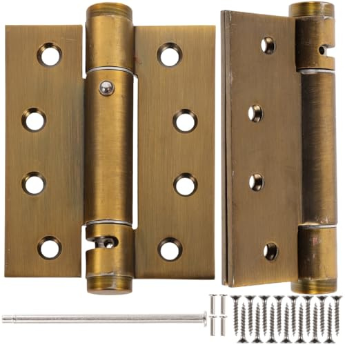 SEWACC Lot de 2 charnières de porte à fermeture automatique très résistantes pour portes en bois et moustiquaires, fonctionnement silencieux, installation facile