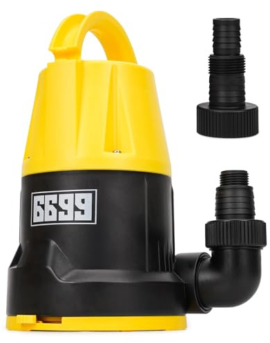 6699 Submersible Sump Pump 1/2HP Portable Water Pump 2500GPH Drain Water for Pool Pond Hot Tub Flooded House High Flow/Low Water Level Mode Adjustable