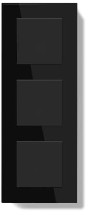 BSEEDLIFE Lichtschalter Unterputz 1 Fach 1 Weg，228 * 86mm Modern Wandschalter mit Glasrahmen, Taste Schalter mit Kabelklemmen & Krallen, Einfache Montage，Lichtschalter Schwarz
