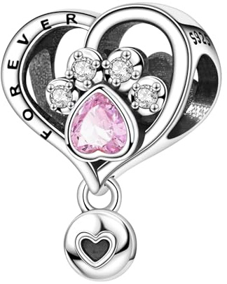 Pendentifs charms en argent sterling 925 Charms et perles pour femme Pendentifs charm en argent Pendentif perle Pendentif cœur pour bracelets et colliers européens Bijoux cadeaux