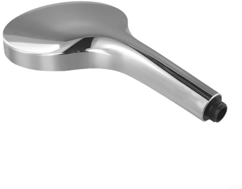 Jonikuper Duschkopf für Hochdruck-Wasserfluss, 13 cm, großes Panel mit 3 Sprühmodi, mattschwarzer ABS-Kunststoff, Handbrause mit Silikondüsen, kompatibel (Silber)