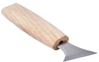 Scalpello da Intaglio Legno in Acciaio al Cromo-vanadio Tipo 2 | Manico in Legno Lucidato, Impugnatura Confortevole, per Falegnami e Principianti, Officina Intaglio Legno