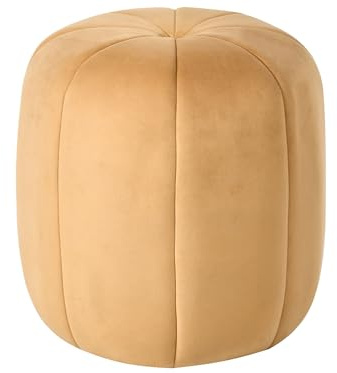 Sittpuff Modern Rund Sammet Glam Vardagsrum Sovrum Senapsgul Selby