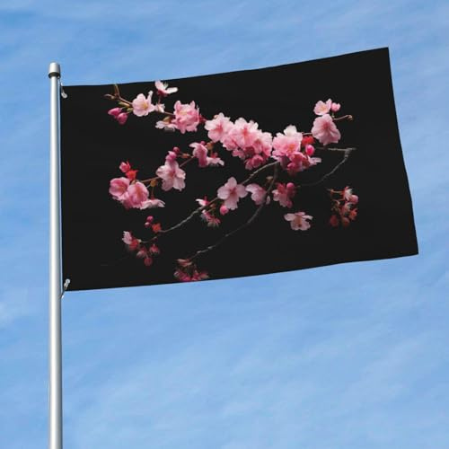 Drapeau japonais imprimé fleurs de cerisier pour décoration de jardin, extérieur, balcon, mur, cour, porche