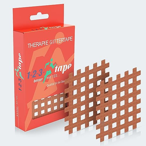 Gittertape Typ C – 40 Stück Gitterpflaster, Hochwertiges Akupunkturpflaster - Cross Tape Schmerzpunkte oder als Narbenpflaster, Selbstklebend und vielseitig einsetzbar