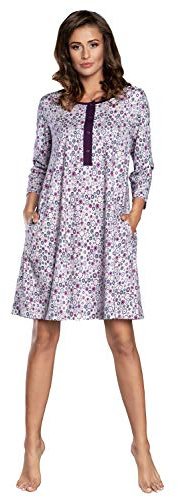 Italian Fashion If Camicia da Notte da Donna per Nascita Allattamento Camicia da Notte per maternità Gravidanza Pigiameria Moda Premaman con Abbottonatura A Tutta Lunghezza Camicia da Nascita