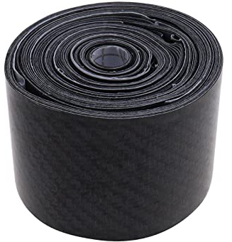 eMagTech Bande de Protection de Seuil Voiture Anti-Rayures 5D Film d'enveloppe Fibre de Carbone Autocollant Pare-Chocs Décoration, 5cmx10m