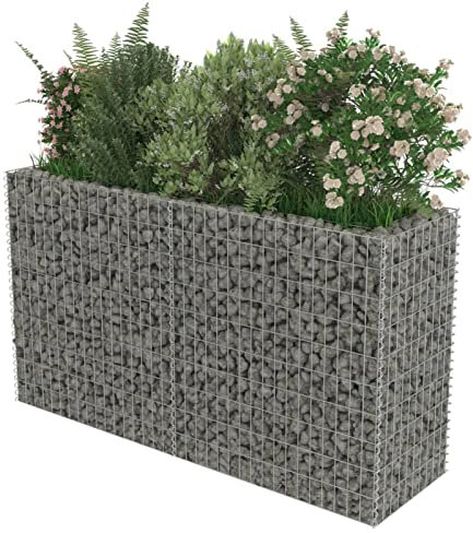 Gabion raised bed galvanized steel 180¡Á50¡Á100 cm