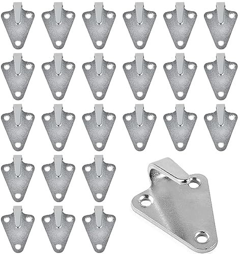Palwin 24 Stück Dreiloch Planenhaken, Metall Planenbefestigung,　Anhänger Haken, Edelstahl Abspannhaken für Planenbefestigung Anhängernetz Befestigungen von Befestigungshaken Abspannhaken