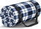 HUTHIM Picknickdecke 300x300cm, Stranddecke Wasserdicht Sandfrei Outdoor Decke Waschbar XXL Picknickdecken, Faltbar Strandmatte mit Schultergurt, ideal für Strand Park (Blaues-Weiß-Gitter)