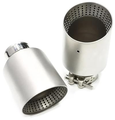 Endrohrschalldämpfer Für VW Für GTI Für MK7 Für Golf 7 2 Stücke Matte Auspuff Tipps Auspuff Edelstahl Auto Auspuffrohr 60 63 MM Auspuffendrohr (Size : ID54MM OD101MM)