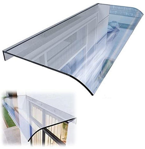 Türvordach, Außentürvordach, Verandavordach, Polycarbonat-Türvordach, transparentes Vordach, Verandavordach für Hausfronten, Regenschutz für den Außenbereich, Überdachungsüberdachung, für UV