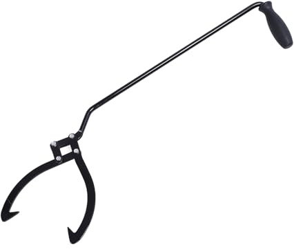 Pinza per Tronchi, Pinza per Sollevamento Manuale per Tronchi da 10 Pollici a 2 Artigli con Manico Lungo Forte capacità Portante Pinza per Scivolamento di Legname in Metallo Pinza