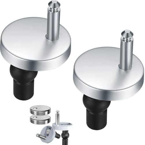 JJiaoLinin Cerniere Copriwater, 2 Pezzi Accessori per Sedile WC Set di Fissaggio Accessorio, con viti in Gomma Sostituibili, per Sedile Del Water Riparazione e Sostituzione Sedile Della Toilette