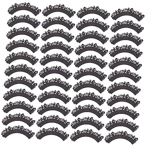 HOLIDYOYO Make Your Halloween Party Special 50pcs Hollow-Out Cake Wraps Stylish and Safe Cake Decorations