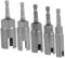 Willoghsa 5 Pièces Tourne-Écrou à Oreilles,Embout Pilote D'Écrou à Oreilles à Fente en Acier 11 à 19mm, Pilotes D'Écrous à Oreilles à Tige Hexagonale 1/4 Pouces,Douille pour Tourne-Écrou