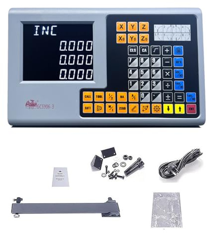 DRO Digitalanzeige 5µm TTL Positionsanzeige für Ihre Drehmaschine, Fräsmaschine, Schleifmaschine usw (3 AXIS LCD DRO)