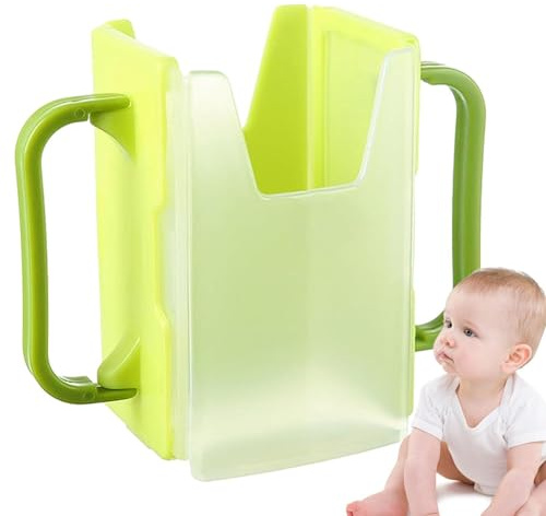 Support de boîte à lait – Porte-sac à jus avec paille | Sacs à jus anti-compression – Tasse à lait télescopique pliable avec poignée, porte-gobelet à lait portable anti-déversement pour la maison