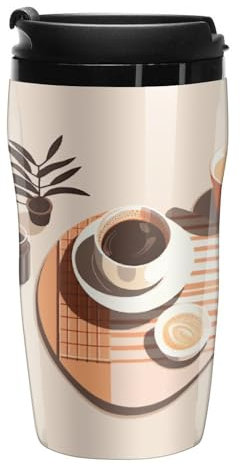 Stanley-Kaffeetassen mit Deckel, 340 ml, Kunststoffbecher, versiegelter Trinkdeckel, Wasserbecher, Teetasse, Kaffee-Zeitplan, bedruckte Tassen, passt in Auto-Becherhalter