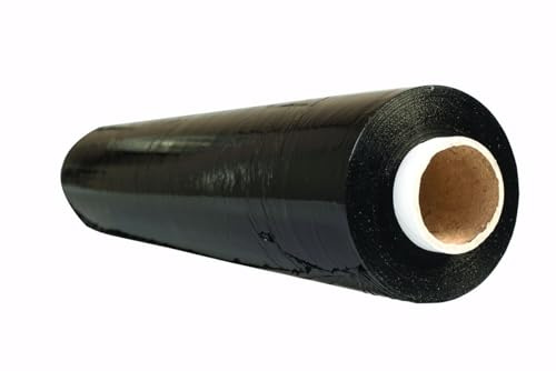 OFFICE PRODUCTS Stretchfolie Schwarz folie 1 Rolle/Handstretchfolie / 291m - 50cm / 3kg 23my Hand Umzugfolie Dehnung 150%/ Stretchfolienrolle/Wickelfolie Packfolie und Umzug/Verpackungsfolie